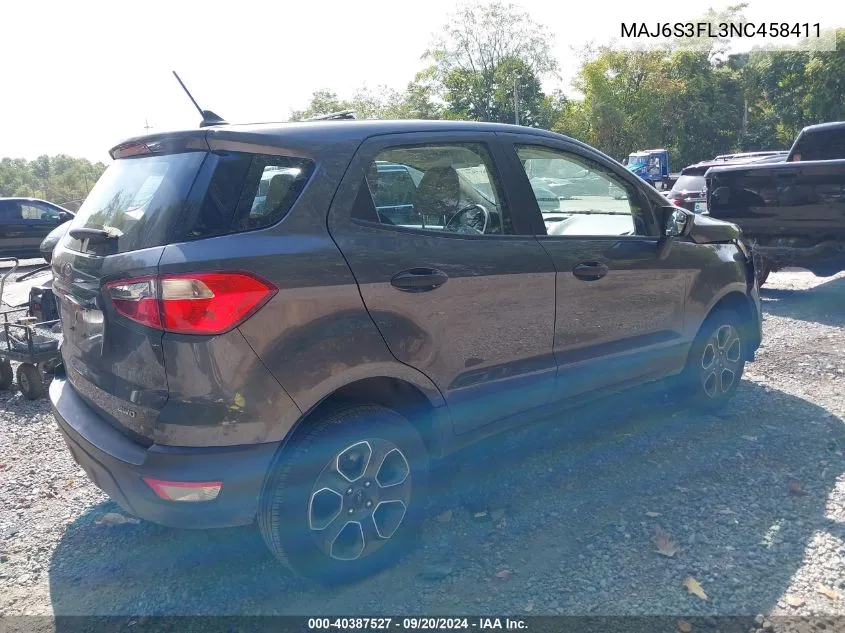 MAJ6S3FL3NC458411 2022 Ford Ecosport S