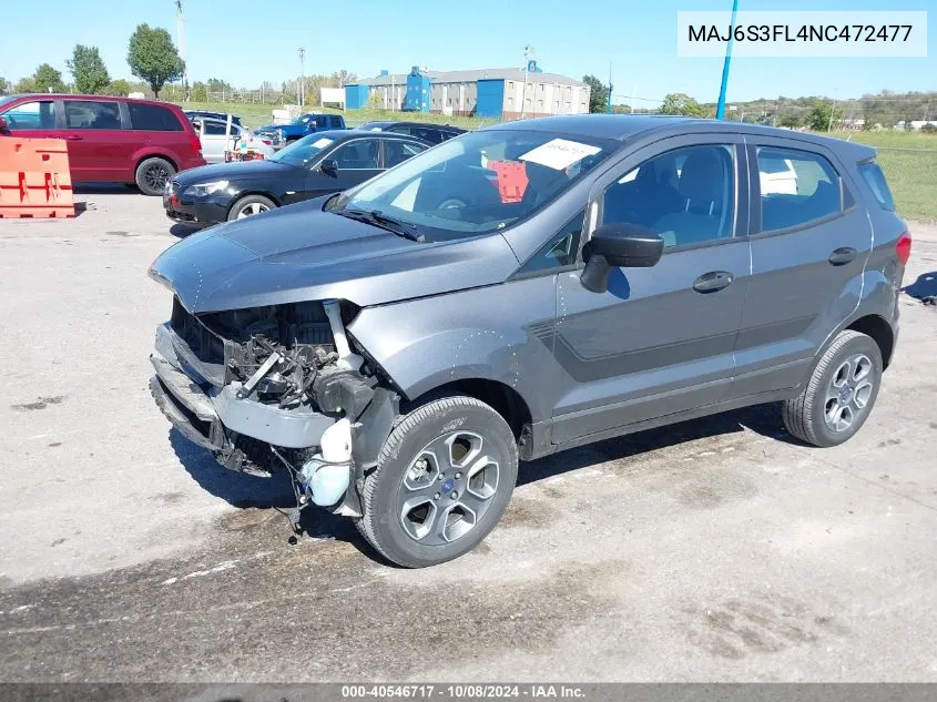 2022 Ford Ecosport S VIN: MAJ6S3FL4NC472477 Lot: 40546717