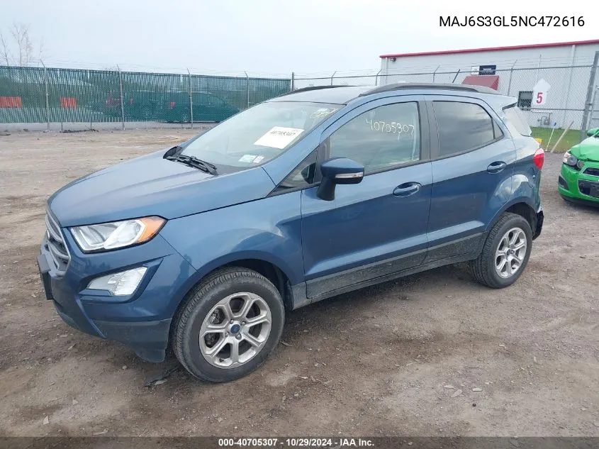 MAJ6S3GL5NC472616 2022 Ford Ecosport Se