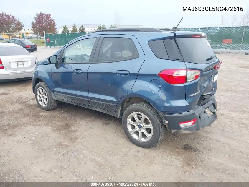 MAJ6S3GL5NC472616 2022 Ford Ecosport Se