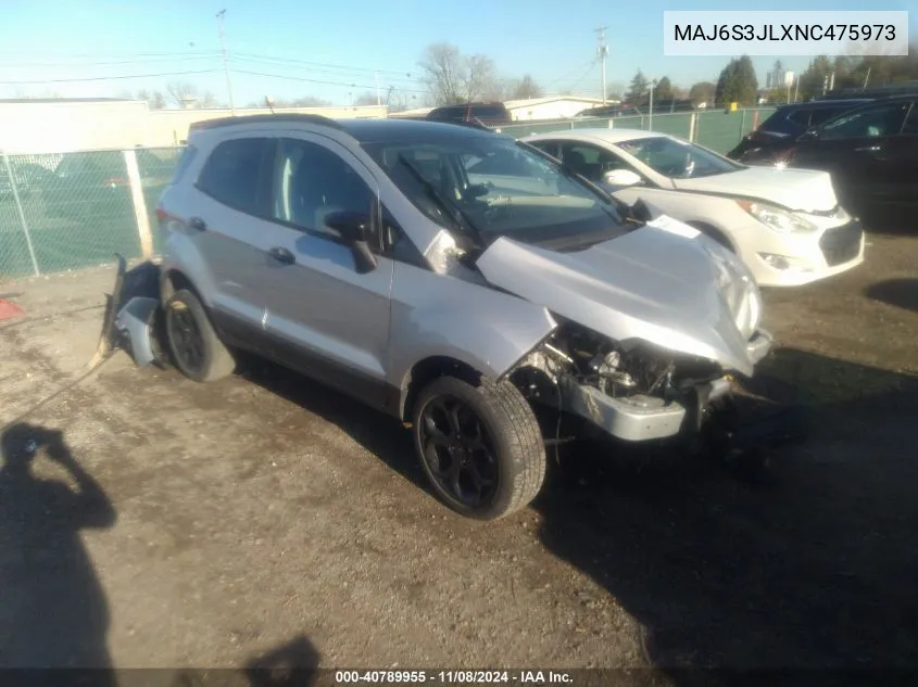 2022 Ford Ecosport Ses VIN: MAJ6S3JLXNC475973 Lot: 40789955