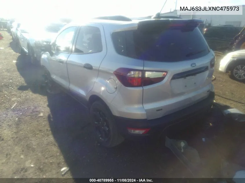 2022 Ford Ecosport Ses VIN: MAJ6S3JLXNC475973 Lot: 40789955