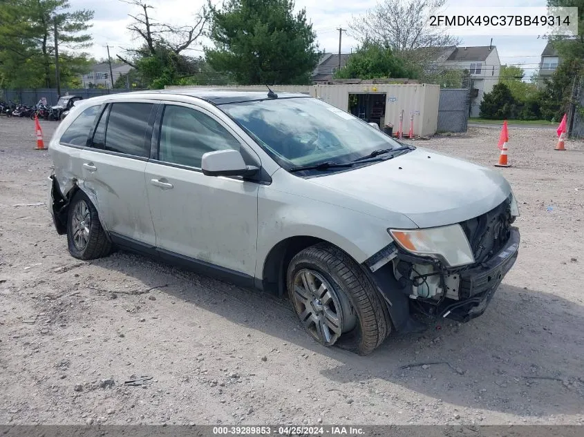 2007 Ford Edge Sel Plus VIN: 2FMDK49C37BB49314 Lot: 39289853