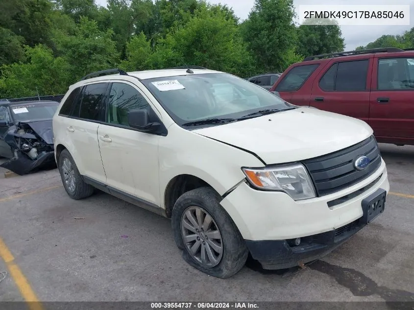 2007 Ford Edge Sel Plus VIN: 2FMDK49C17BA85046 Lot: 39554737