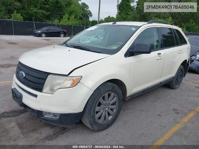 2007 Ford Edge Sel Plus VIN: 2FMDK49C17BA85046 Lot: 39554737