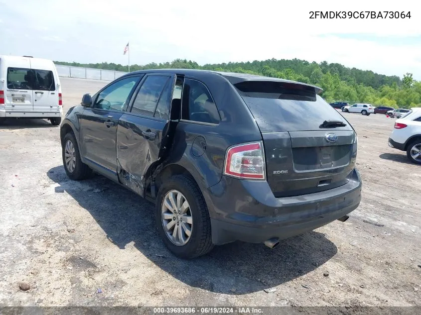 2007 Ford Edge Sel Plus VIN: 2FMDK39C67BA73064 Lot: 39693686