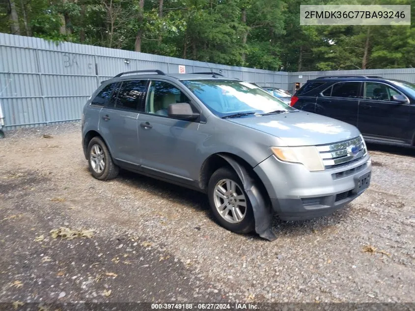 2007 Ford Edge Se VIN: 2FMDK36C77BA93246 Lot: 39749188