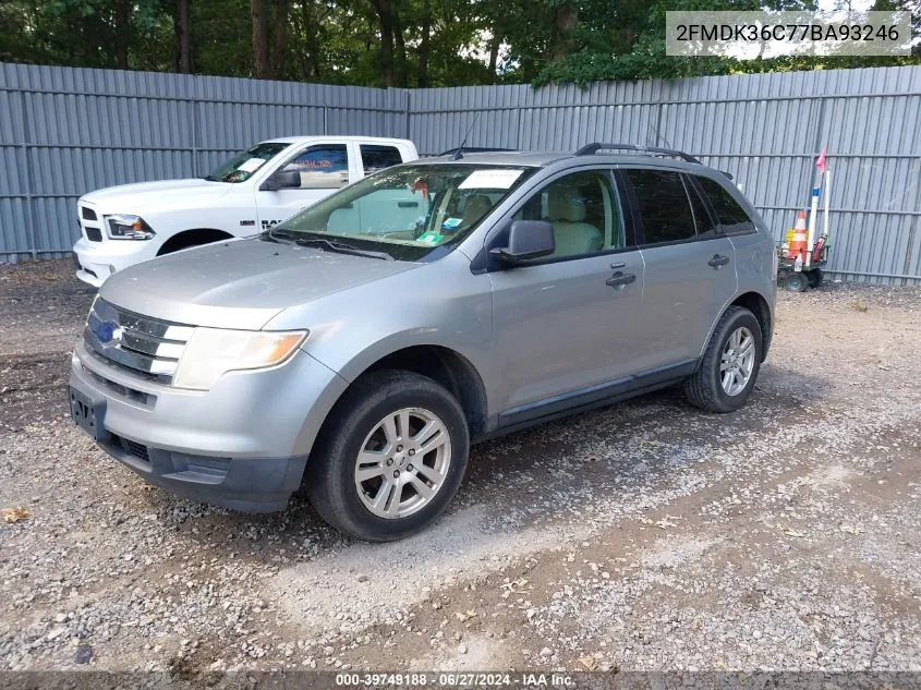 2007 Ford Edge Se VIN: 2FMDK36C77BA93246 Lot: 39749188