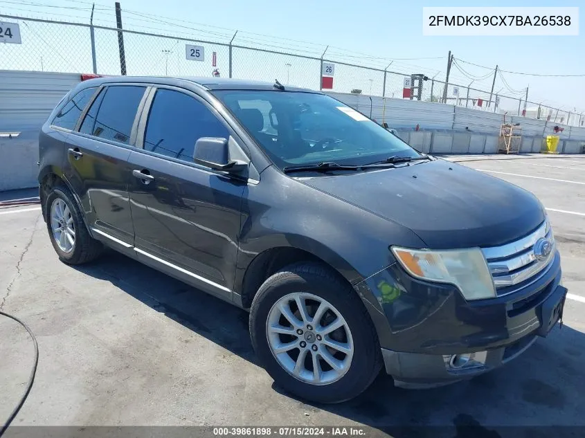 2007 Ford Edge Sel Plus VIN: 2FMDK39CX7BA26538 Lot: 39861898