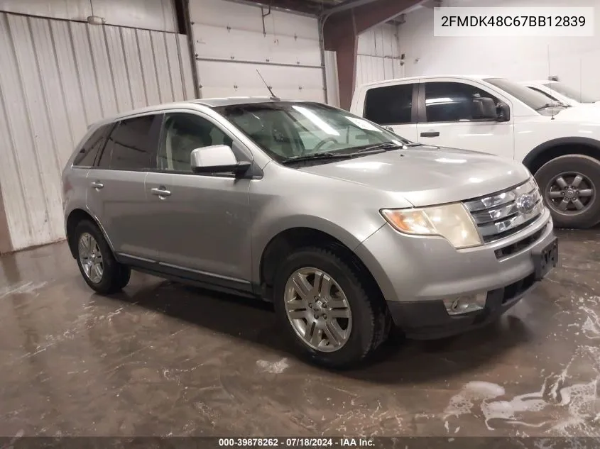 2007 Ford Edge Sel VIN: 2FMDK48C67BB12839 Lot: 39878262