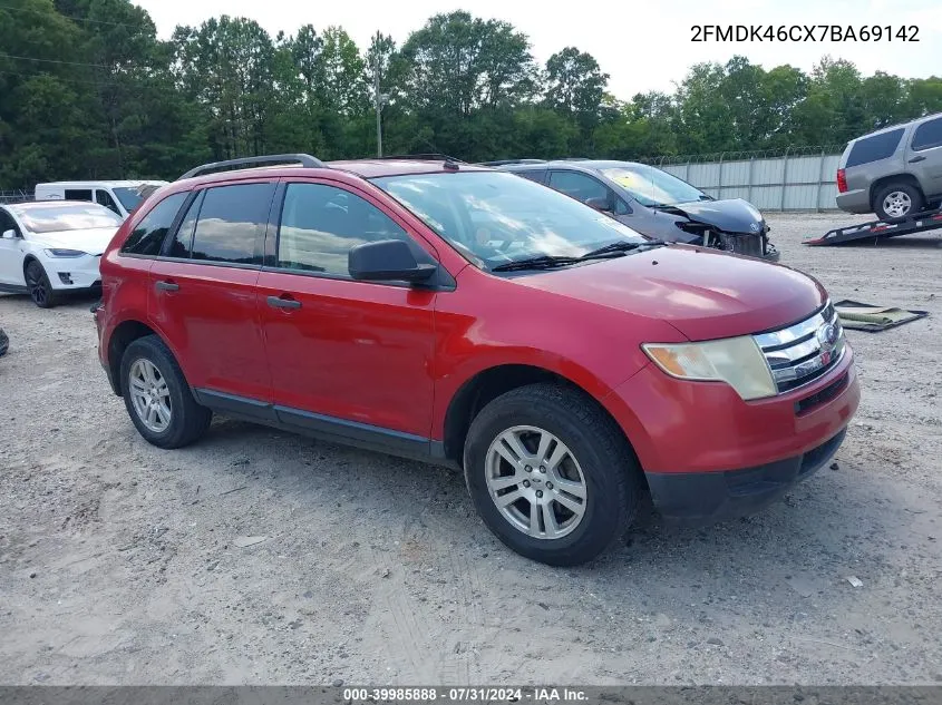 2007 Ford Edge Se VIN: 2FMDK46CX7BA69142 Lot: 39985888