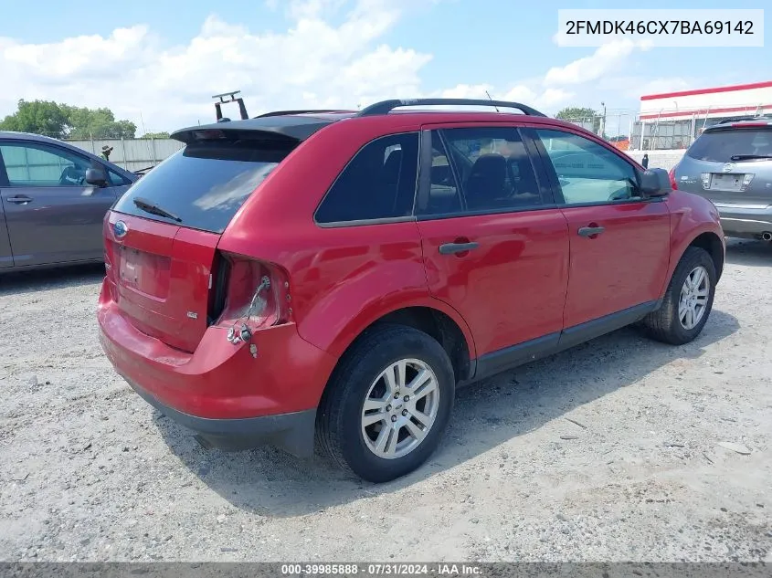 2007 Ford Edge Se VIN: 2FMDK46CX7BA69142 Lot: 39985888