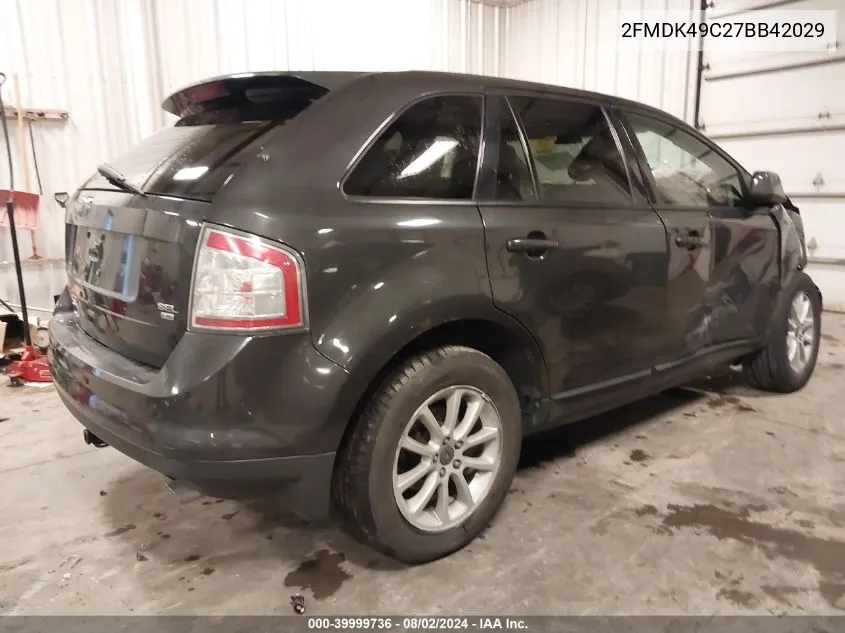 2FMDK49C27BB42029 2007 Ford Edge Sel Plus