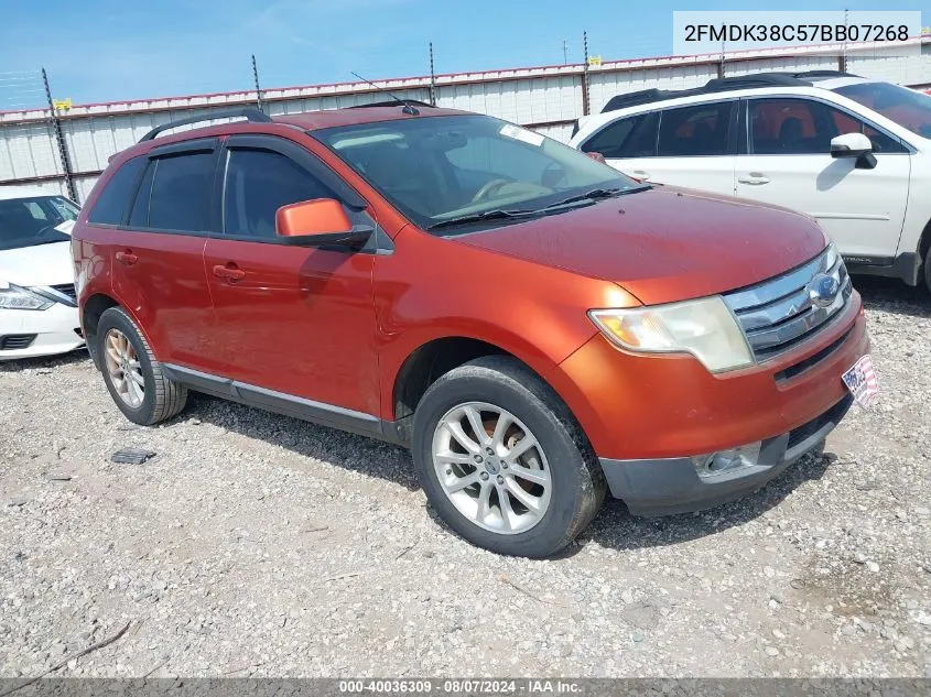 2007 Ford Edge Sel VIN: 2FMDK38C57BB07268 Lot: 40036309