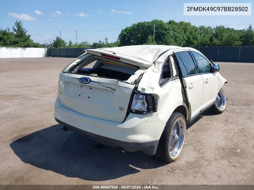 2007 Ford Edge Sel Plus VIN: 2FMDK49C97BB28502 Lot: 40047925