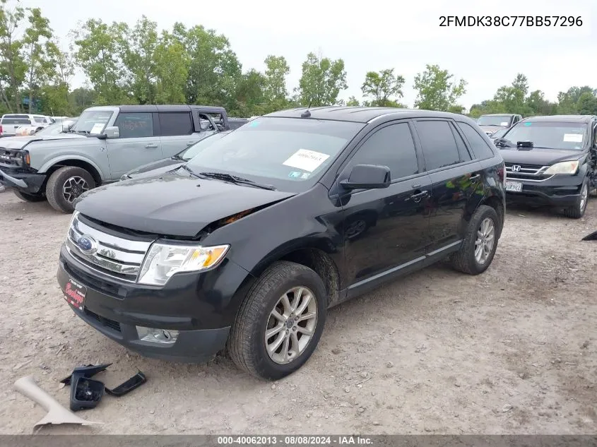 2007 Ford Edge Sel VIN: 2FMDK38C77BB57296 Lot: 40062013