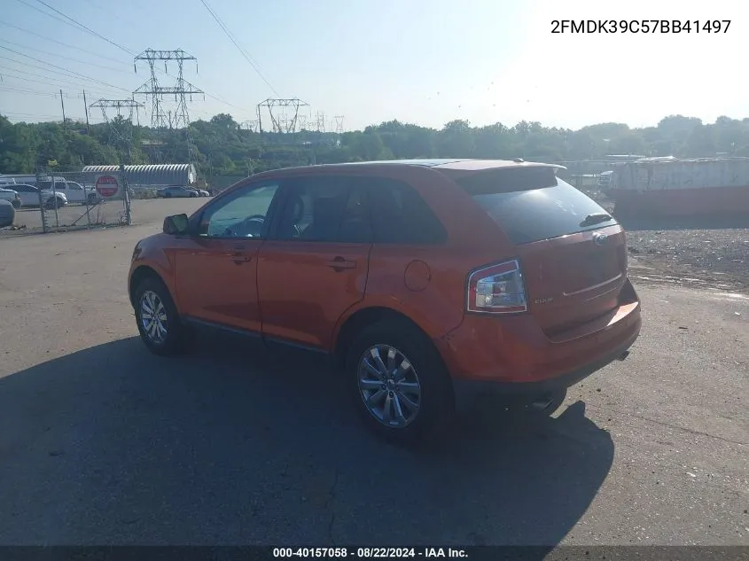 2007 Ford Edge Sel Plus VIN: 2FMDK39C57BB41497 Lot: 40157058