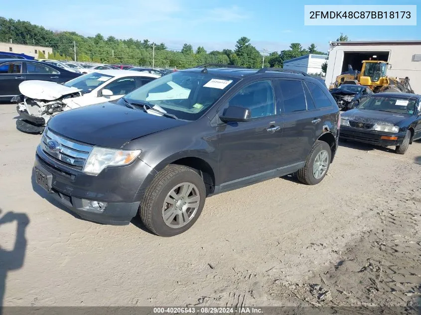 2007 Ford Edge Sel VIN: 2FMDK48C87BB18173 Lot: 40206543