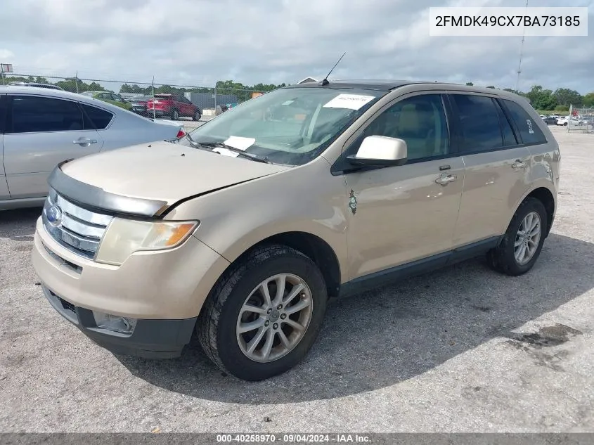 2007 Ford Edge Sel Plus VIN: 2FMDK49CX7BA73185 Lot: 40258970