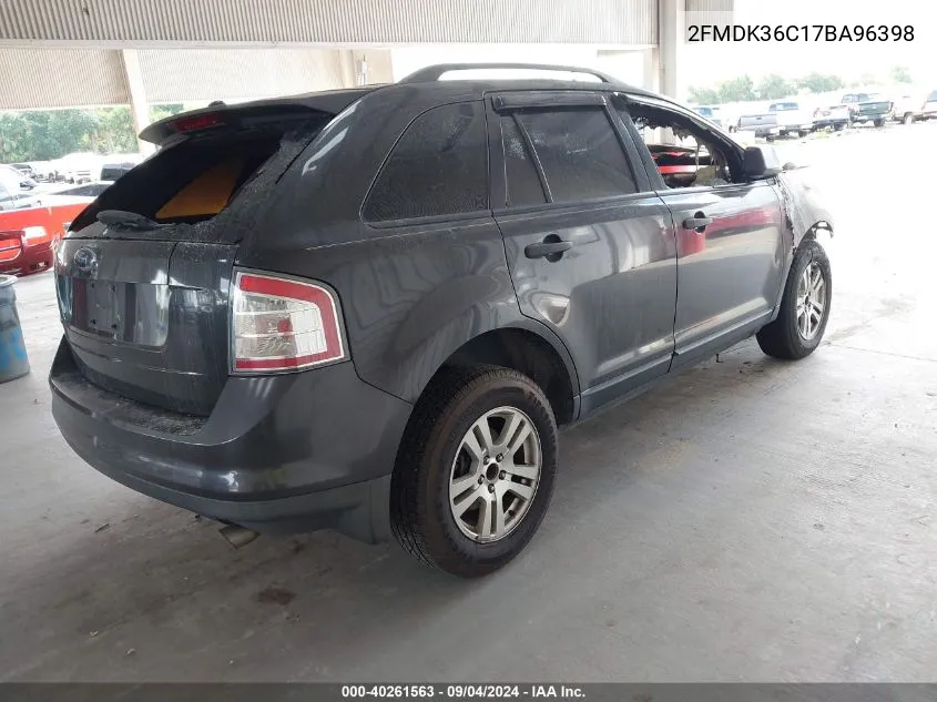 2007 Ford Edge Se VIN: 2FMDK36C17BA96398 Lot: 40261563