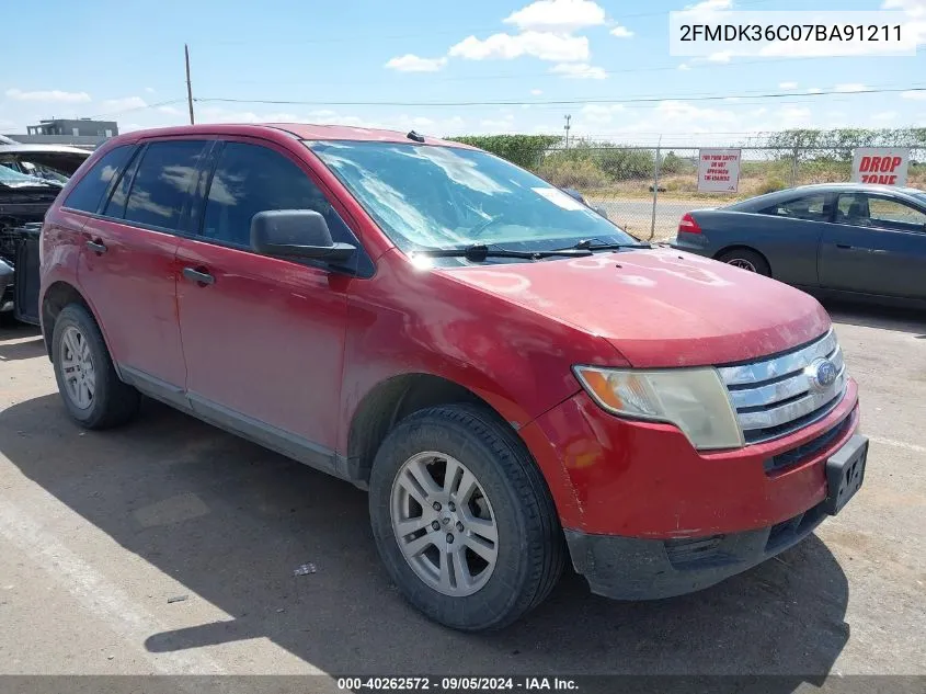 2FMDK36C07BA91211 2007 Ford Edge Se