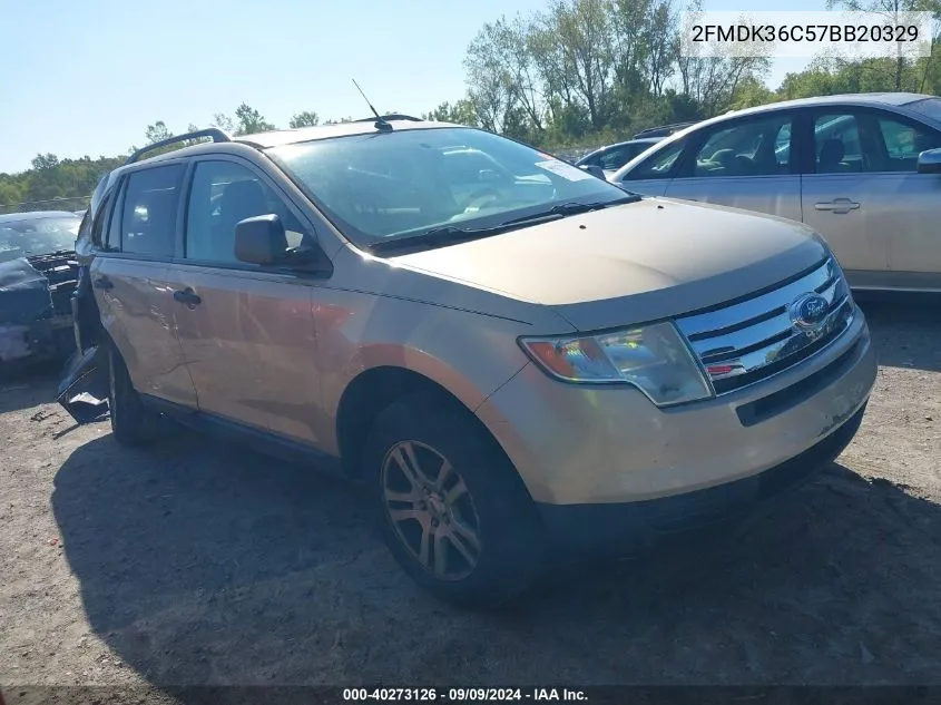 2007 Ford Edge Se VIN: 2FMDK36C57BB20329 Lot: 40273126