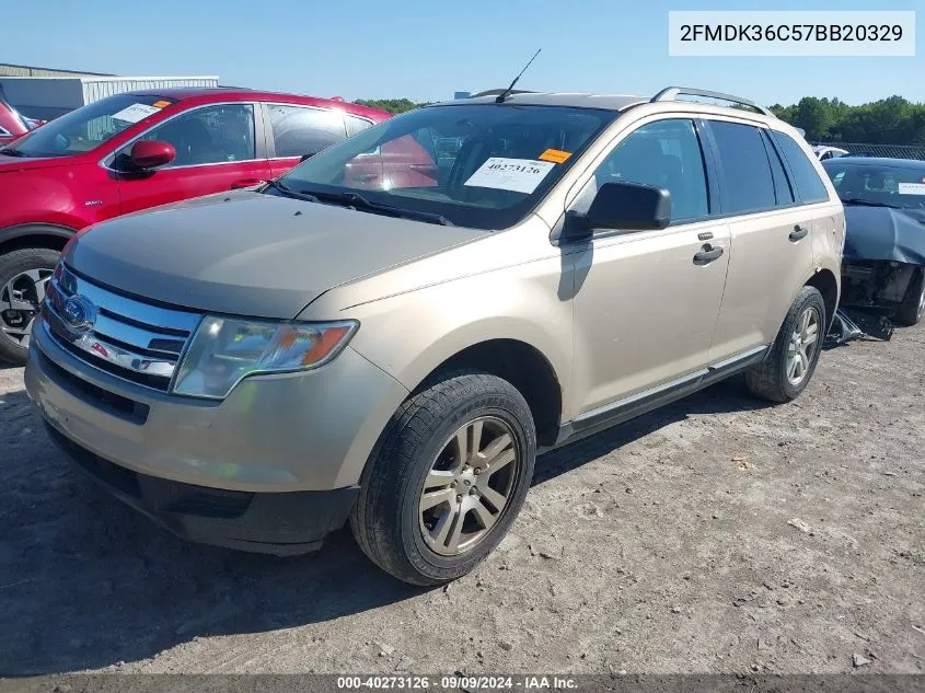 2FMDK36C57BB20329 2007 Ford Edge Se