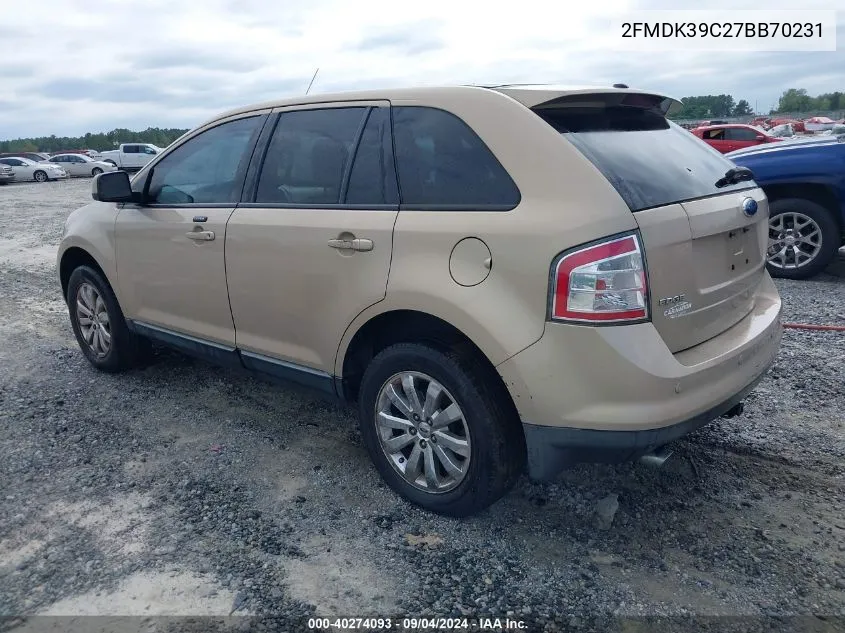 2FMDK39C27BB70231 2007 Ford Edge Sel Plus