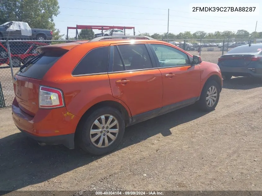 2007 Ford Edge Sel Plus VIN: 2FMDK39C27BA88287 Lot: 40304104