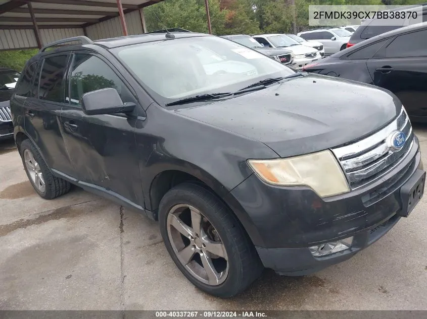 2007 Ford Edge Sel Plus VIN: 2FMDK39CX7BB38370 Lot: 40337267