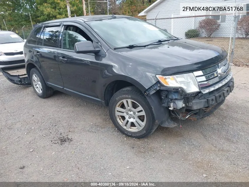 2007 Ford Edge Sel VIN: 2FMDK48CX7BA51768 Lot: 40380136