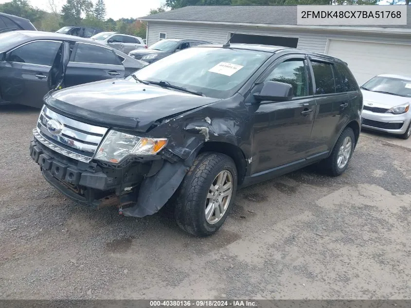 2007 Ford Edge Sel VIN: 2FMDK48CX7BA51768 Lot: 40380136