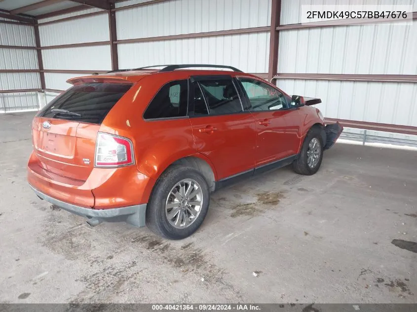 2007 Ford Edge Sel Plus VIN: 2FMDK49C57BB47676 Lot: 40421364