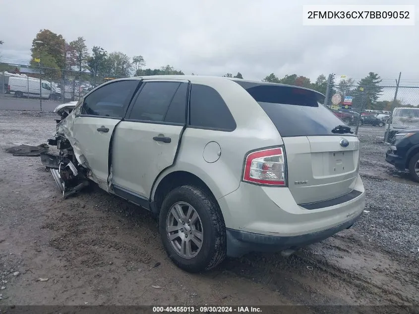 2007 Ford Edge Se VIN: 2FMDK36CX7BB09052 Lot: 40455013