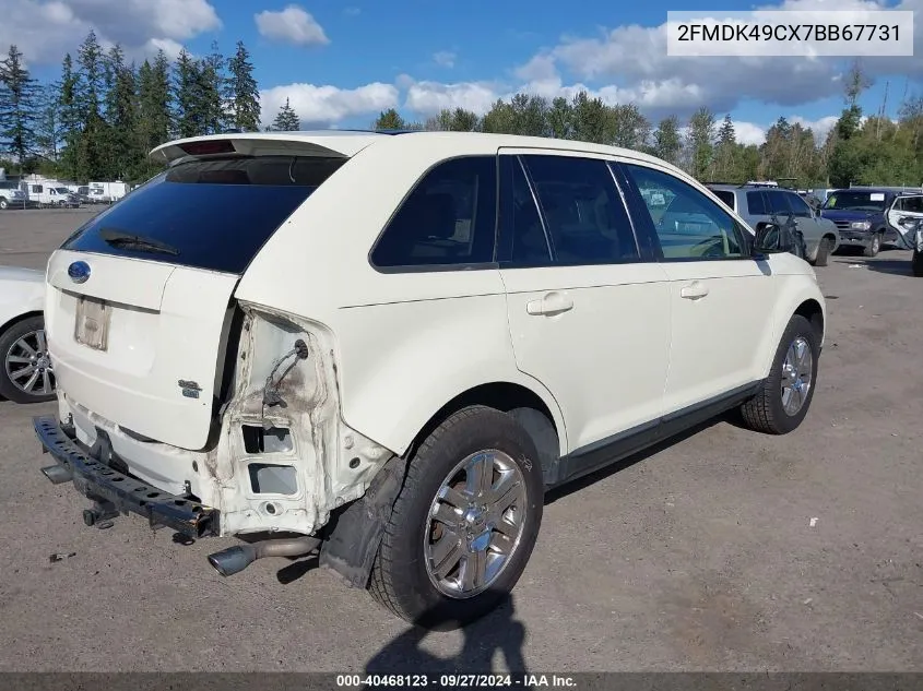 2007 Ford Edge Sel Plus VIN: 2FMDK49CX7BB67731 Lot: 40468123