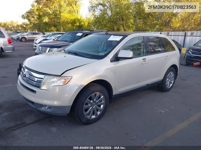 2007 Ford Edge Sel Plus VIN: 2FMDK39C17BB23563 Lot: 40469136