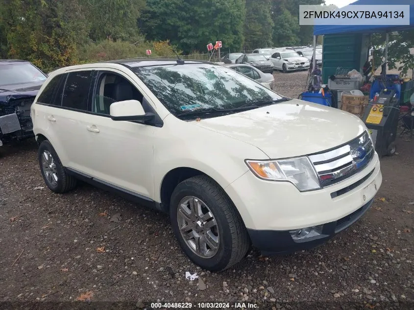 2007 Ford Edge Sel Plus VIN: 2FMDK49CX7BA94134 Lot: 40486229