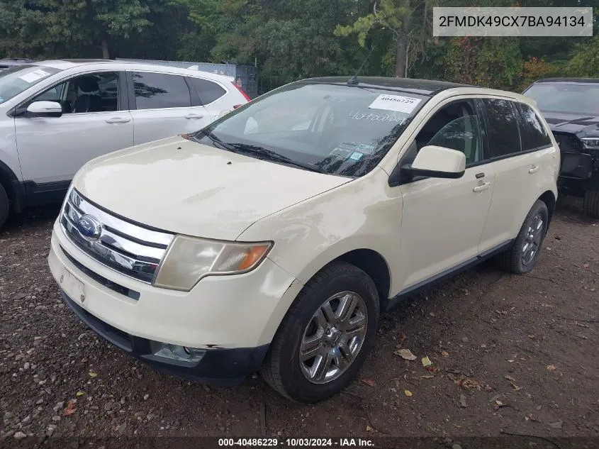 2007 Ford Edge Sel Plus VIN: 2FMDK49CX7BA94134 Lot: 40486229