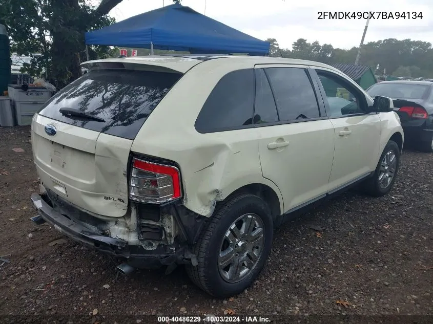 2007 Ford Edge Sel Plus VIN: 2FMDK49CX7BA94134 Lot: 40486229