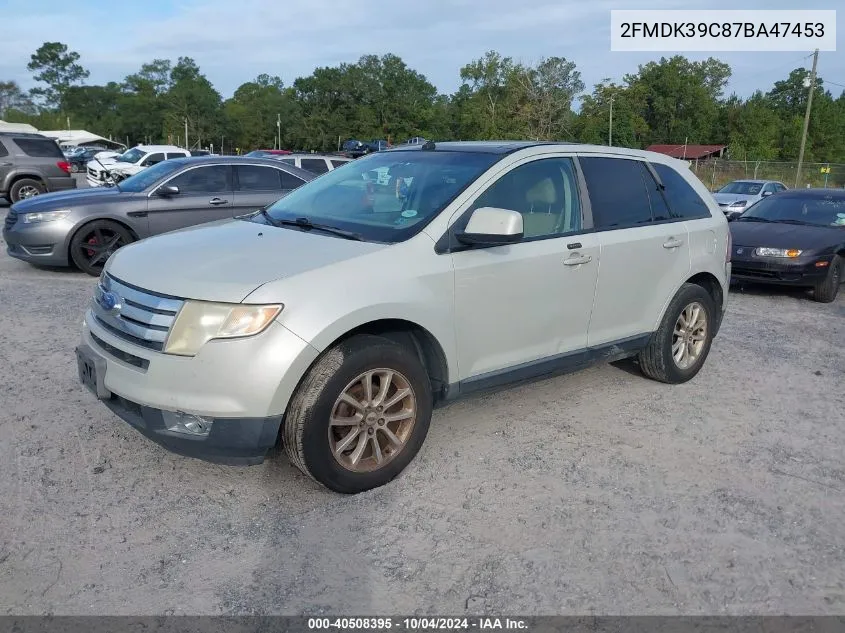 2007 Ford Edge Sel Plus VIN: 2FMDK39C87BA47453 Lot: 40508395