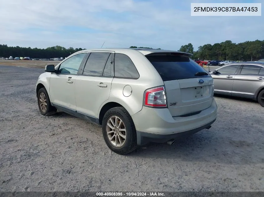 2007 Ford Edge Sel Plus VIN: 2FMDK39C87BA47453 Lot: 40508395