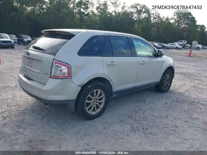 2007 Ford Edge Sel Plus VIN: 2FMDK39C87BA47453 Lot: 40508395