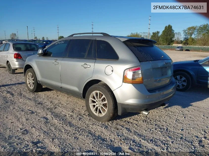 2007 Ford Edge Sel VIN: 2FMDK48CX7BA74631 Lot: 40545931