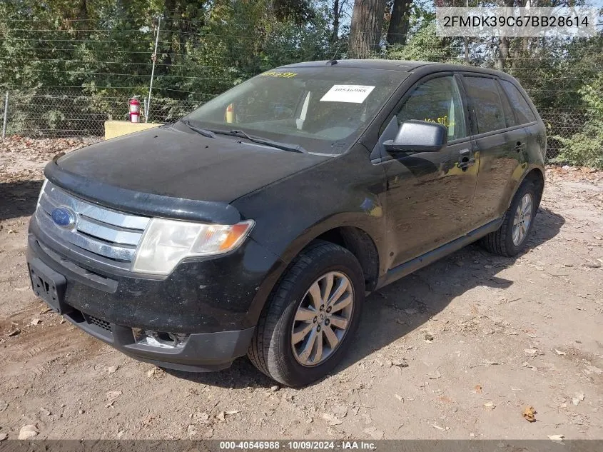 2007 Ford Edge Sel Plus VIN: 2FMDK39C67BB28614 Lot: 40546988