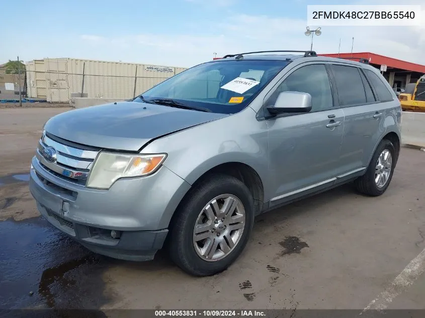 2007 Ford Edge Sel VIN: 2FMDK48C27BB65540 Lot: 40553831