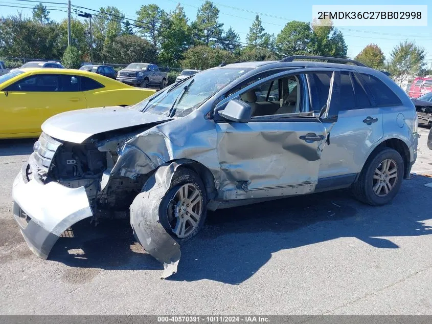 2FMDK36C27BB02998 2007 Ford Edge