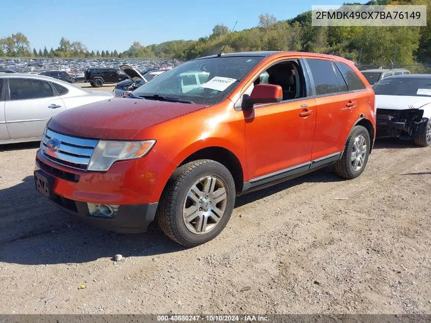 2007 Ford Edge Sel Plus VIN: 2FMDK49CX7BA76149 Lot: 40580247