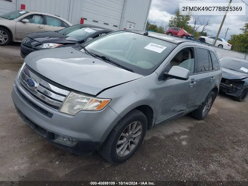 2007 Ford Edge Sel Plus VIN: 2FMDK49C77BB25369 Lot: 40599109