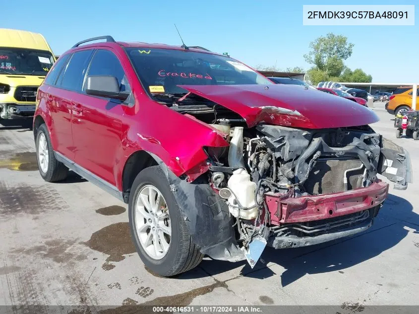 2007 Ford Edge Sel Plus VIN: 2FMDK39C57BA48091 Lot: 40616531