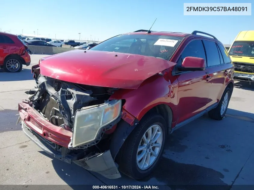 2007 Ford Edge Sel Plus VIN: 2FMDK39C57BA48091 Lot: 40616531